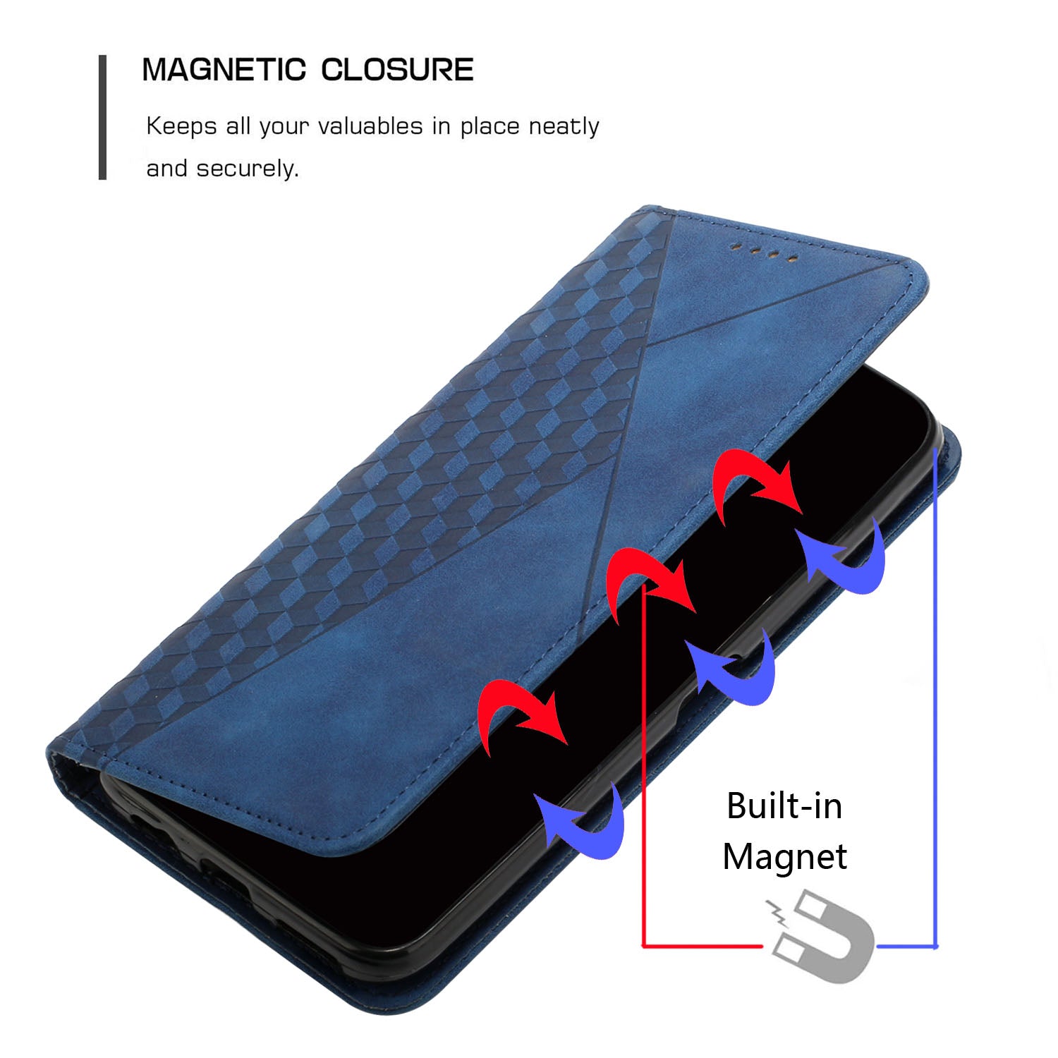 Kryt na peněženku pro Samsung Galaxy A24 4G Flipové PU kožené pouzdro na telefon Rhombus Folio s potiskem Kryt na peněženku pro Samsung Galaxy A24 4G Flipové PU kožené pouzdro na telefon Rhombus Folio s potiskem